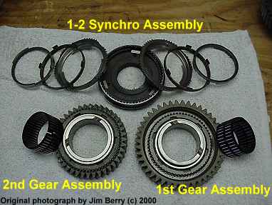 1-2 gear/synchro assembly apart