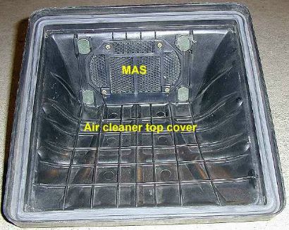 inside the stock air cleaner top cover