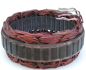 Stator with wires bent correctly