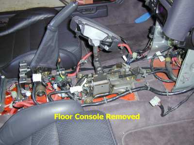 Floor console - removed, right side