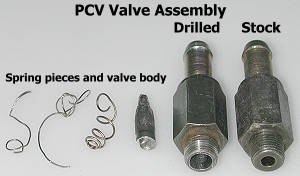 drilled PCV valve