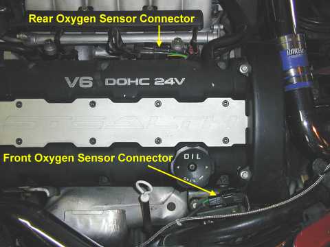 Oxygen sensor connector locations