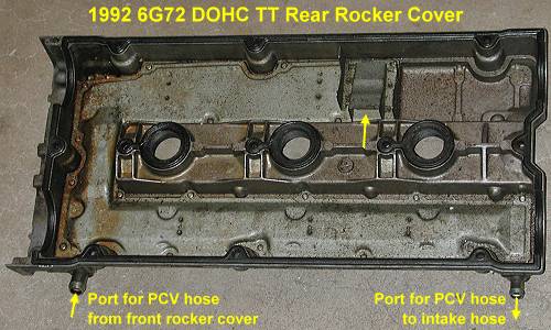 Rear rocker cover underside