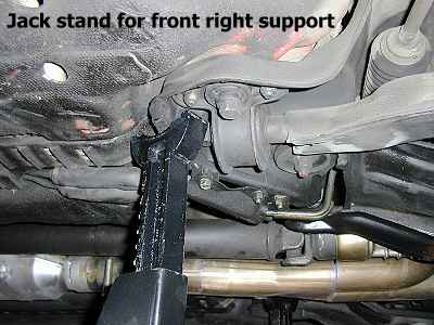 Jack stand support - front  right