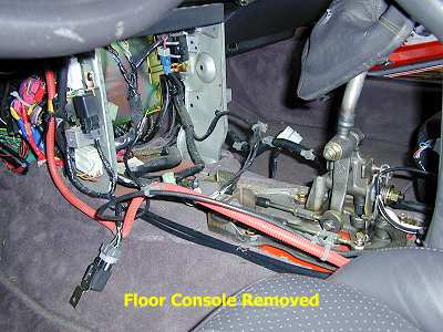 Floor console - removed, left side