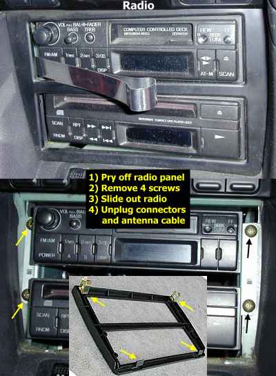 Stealth 316 Radio Removal, 95 3000gt Stereo Wiring Diagram