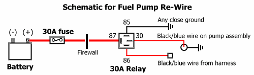 Fuel pump re-wire schematic