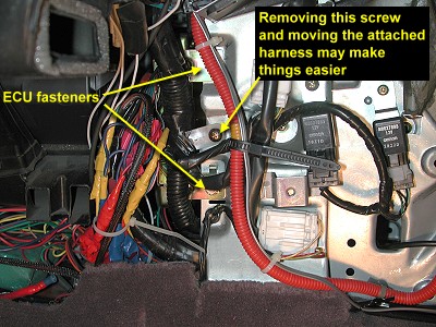 Left side floor console panel removed