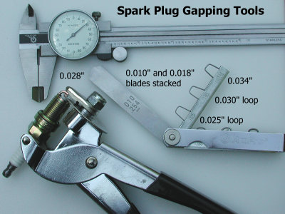 Spark plug gapping tools