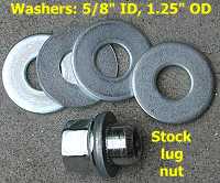 Washers and lug nut